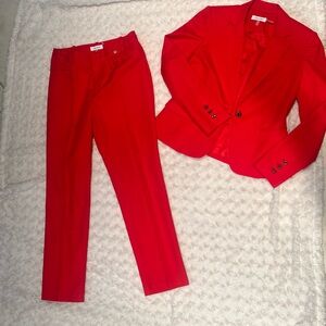2 piece Red Calvin Klein suit